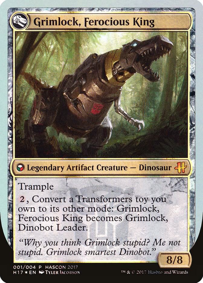 Grimlock, Dinobot Leader // Grimlock, Ferocious King (Back)
