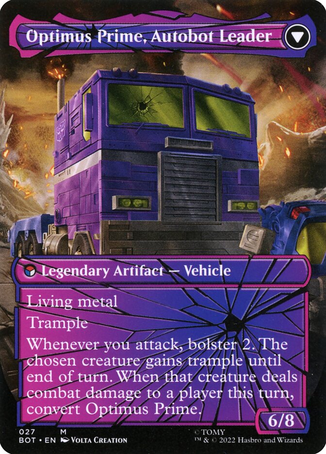 Optimus Prime, Hero (Shattered Glass) (Back)