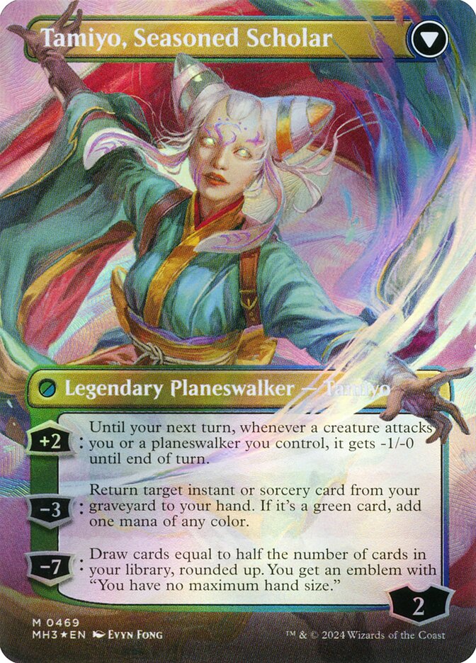 Tamiyo, Inquisitive Student (Borderless) (Textured Foil) (Back)